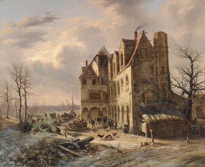De Wisseling bij de Oude Abdij door Louis Schepens